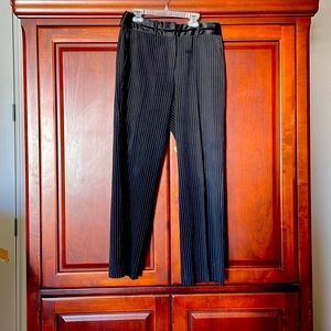 Larry Levine black pinstriped tuxedo pants